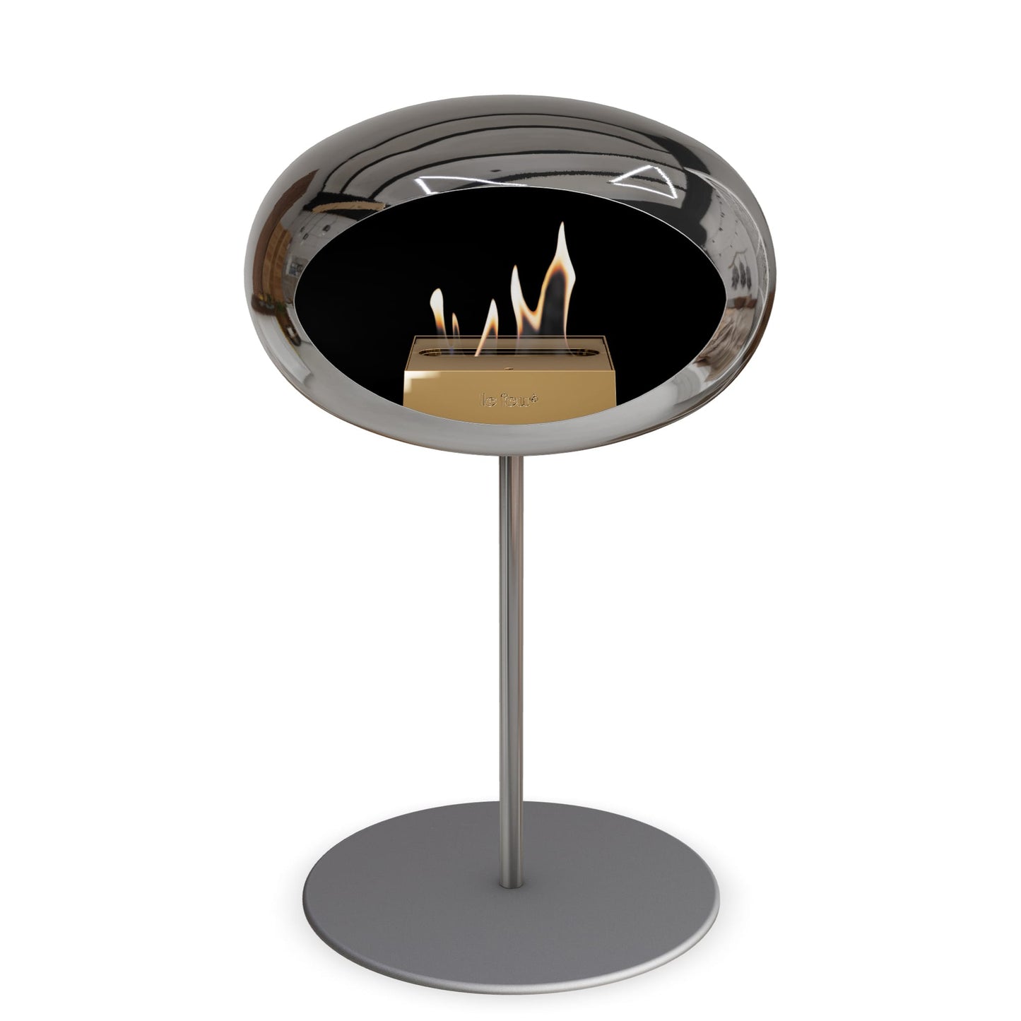 Le Feu Steel Low Dome <br>Verchromtes Silber