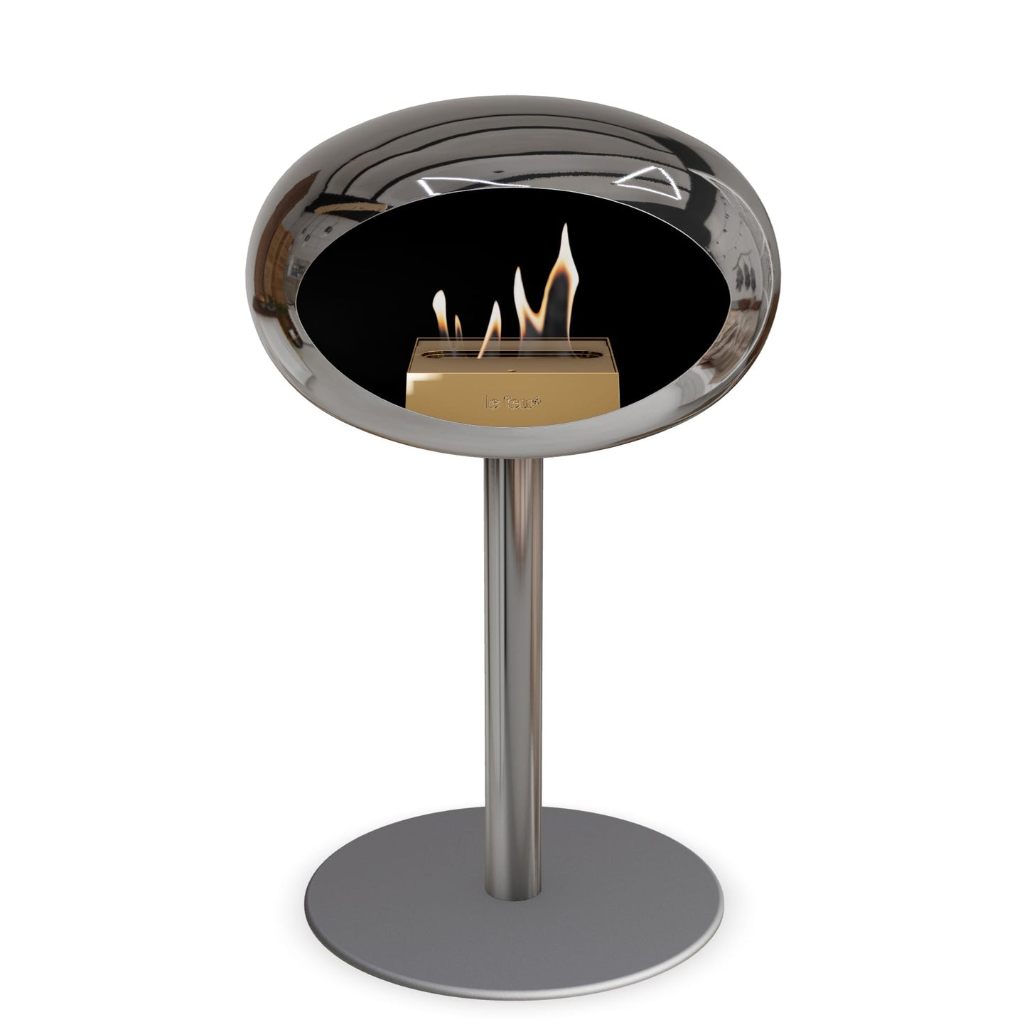 Le Feu Steel Low Dome <br>Verchromtes Silber