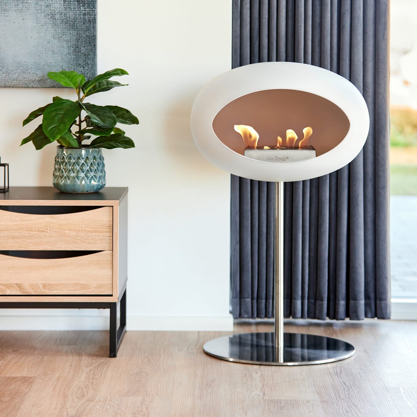 Le Feu Steel Low Dome <br>Weiß