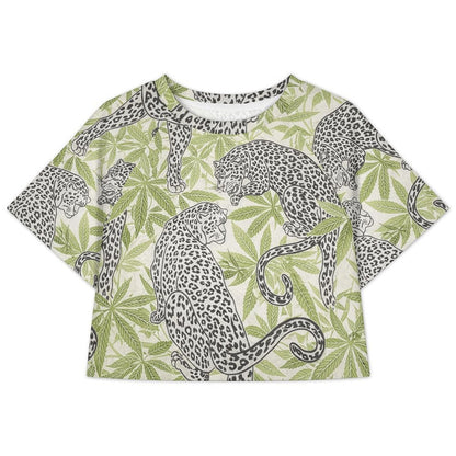 Leopard Cropped Ralgan T-Shirt