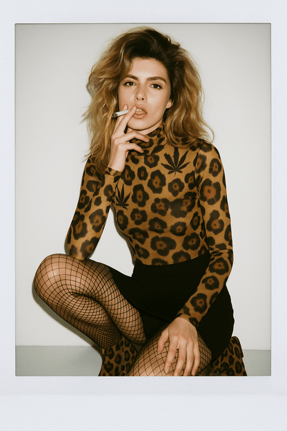 Leopard Mesh Top