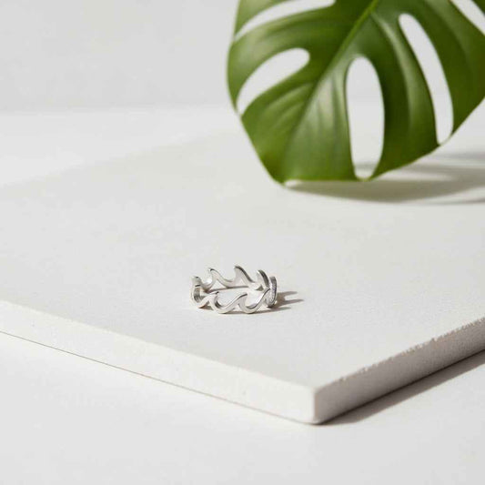 Wave Ring _ Silver Plate