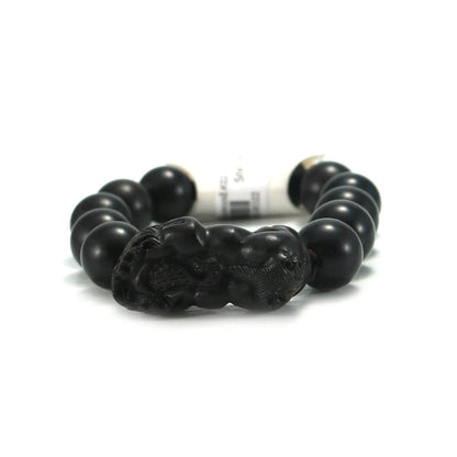 Mala Bracelet "Black Rosewood & Charm" #22