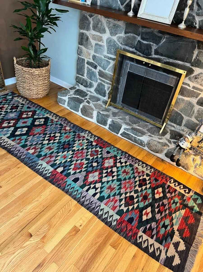 Maymana Kilim Runner | 9’ 5” x 2’ 10”
