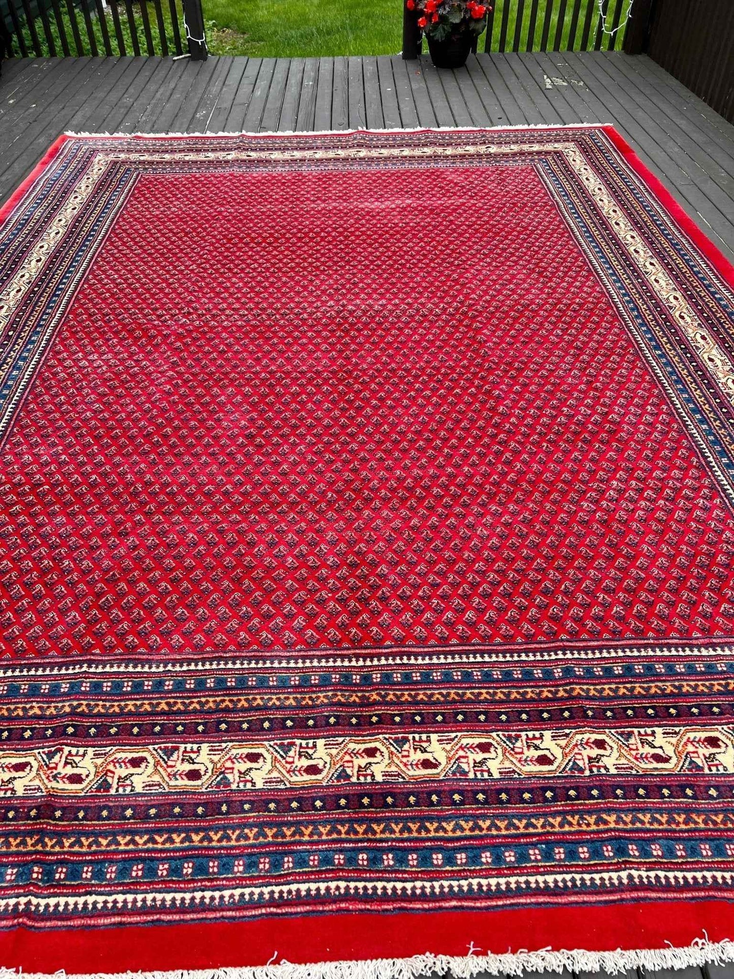 Meer | 12' 3" x 9' 3" | Persian Sarouk Mir Rug