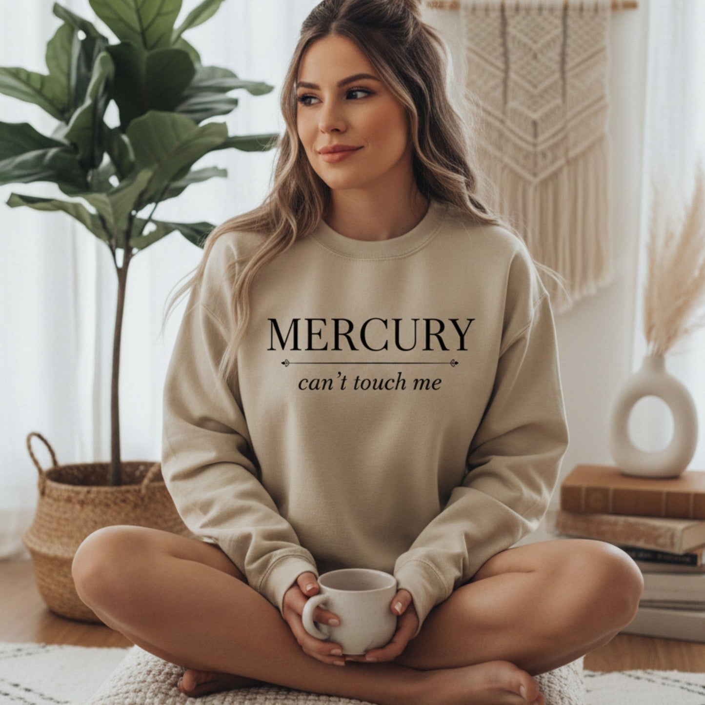 Mercury Can't Touch Me Sweatshirt | Astrology Crewneck for Women | Mercury Retrograde Gift