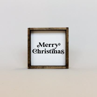 Merry Christmas Mini Wood Sign