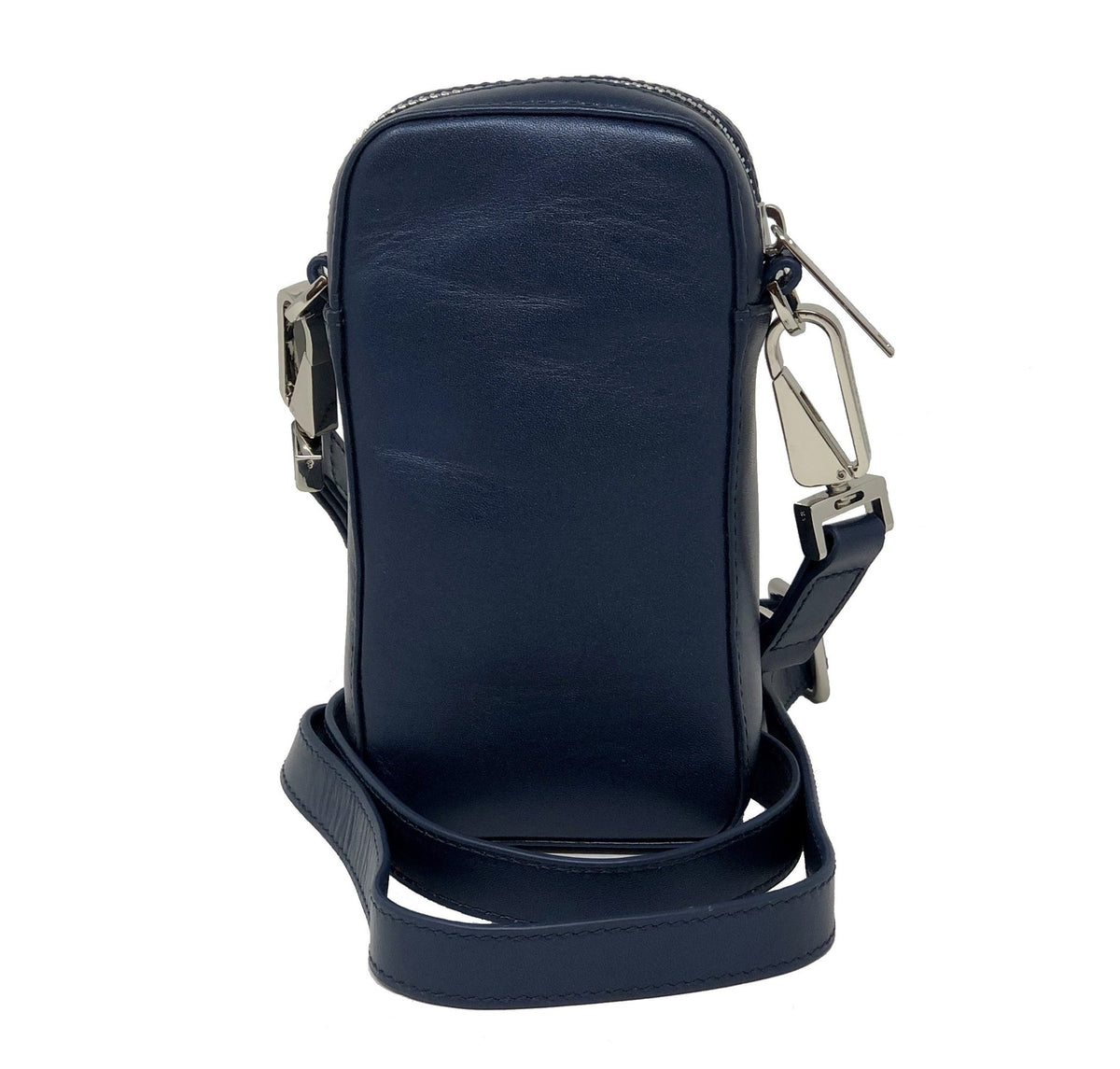 Petit Sac à bandoulière en Cuir Bleu Marine | Marie-Pierre
