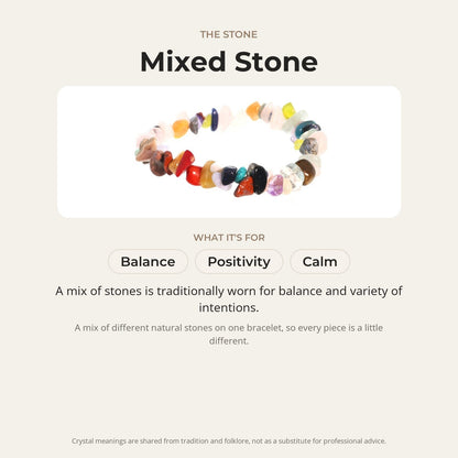 Mix Stone Chip Bracelet