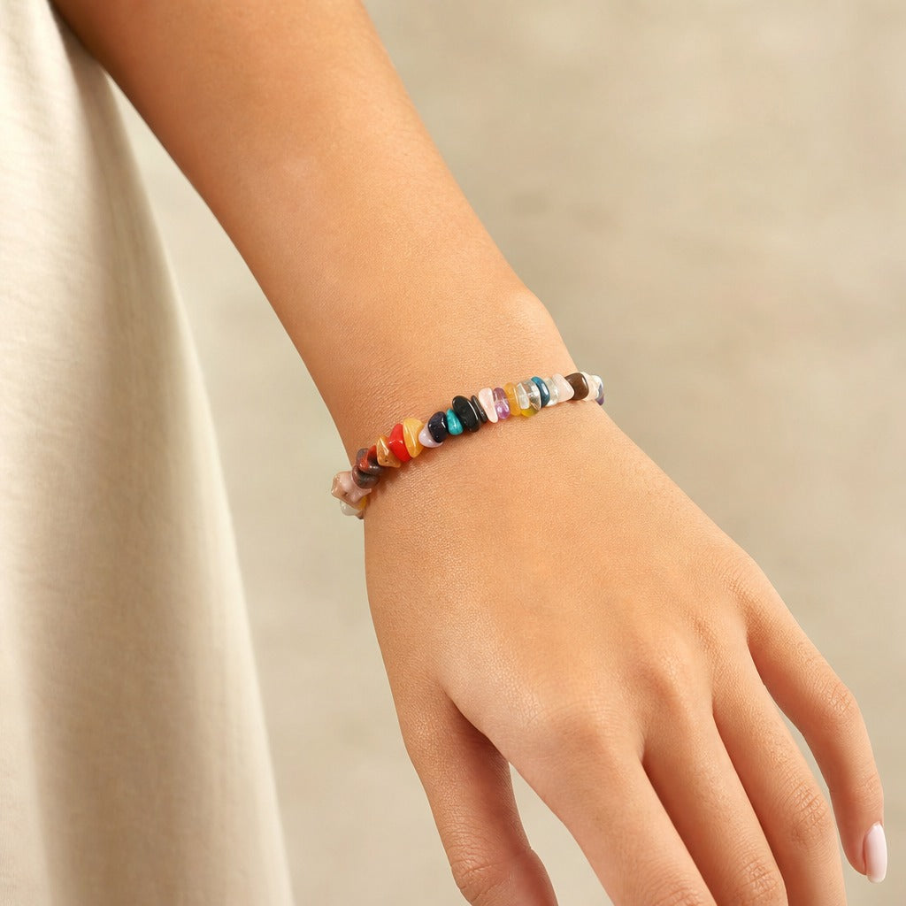Mix Stone Chip Bracelet