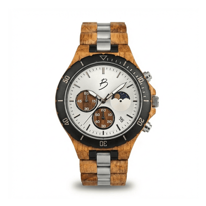 Montre Berthoud en bois de baril de whisky recyclé