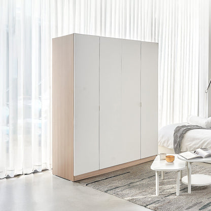 Monza Kleiderschrank aus Holz, 4-türig