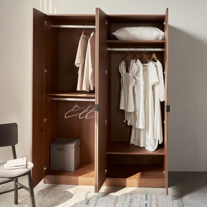 Monza Kleiderschrank aus Holz, 4-türig