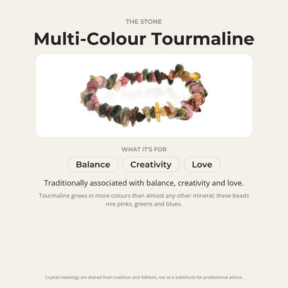 Multi Colour Tourmaline Chip Bracelet