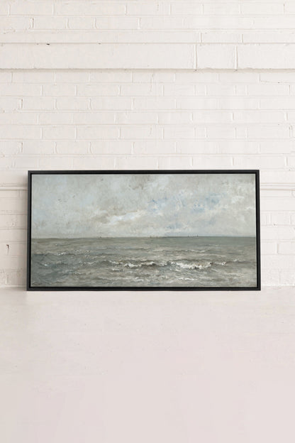 SIGNATUR-MEERESBILD, Kunstwerk auf gespannter Leinwand