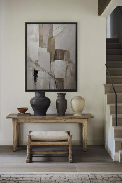 GEDÄMPFTE FARBPALETTE, Werk auf gespannter Leinwand