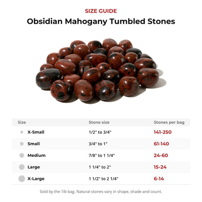 Obsidian Mahogany Tumbled Stones