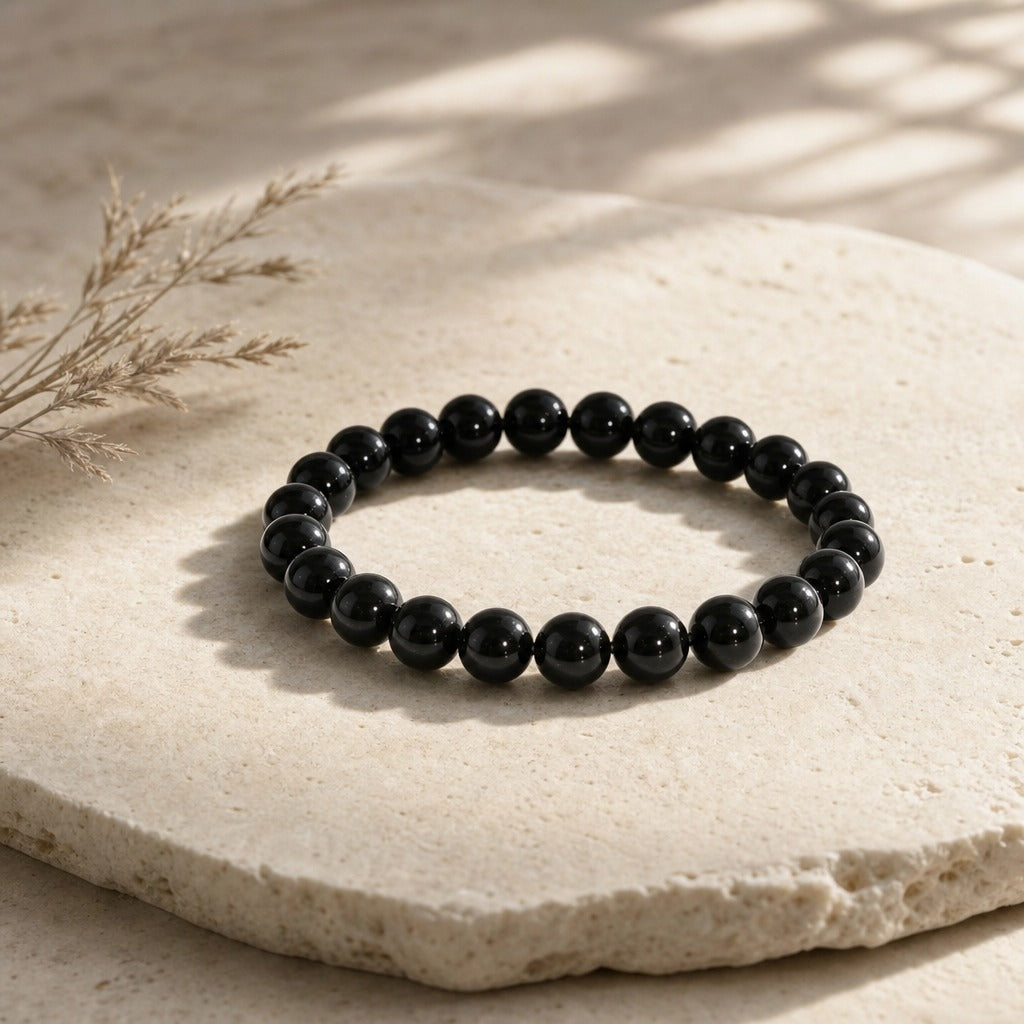 Obsidian Rainbow Round Bracelet - 8mm