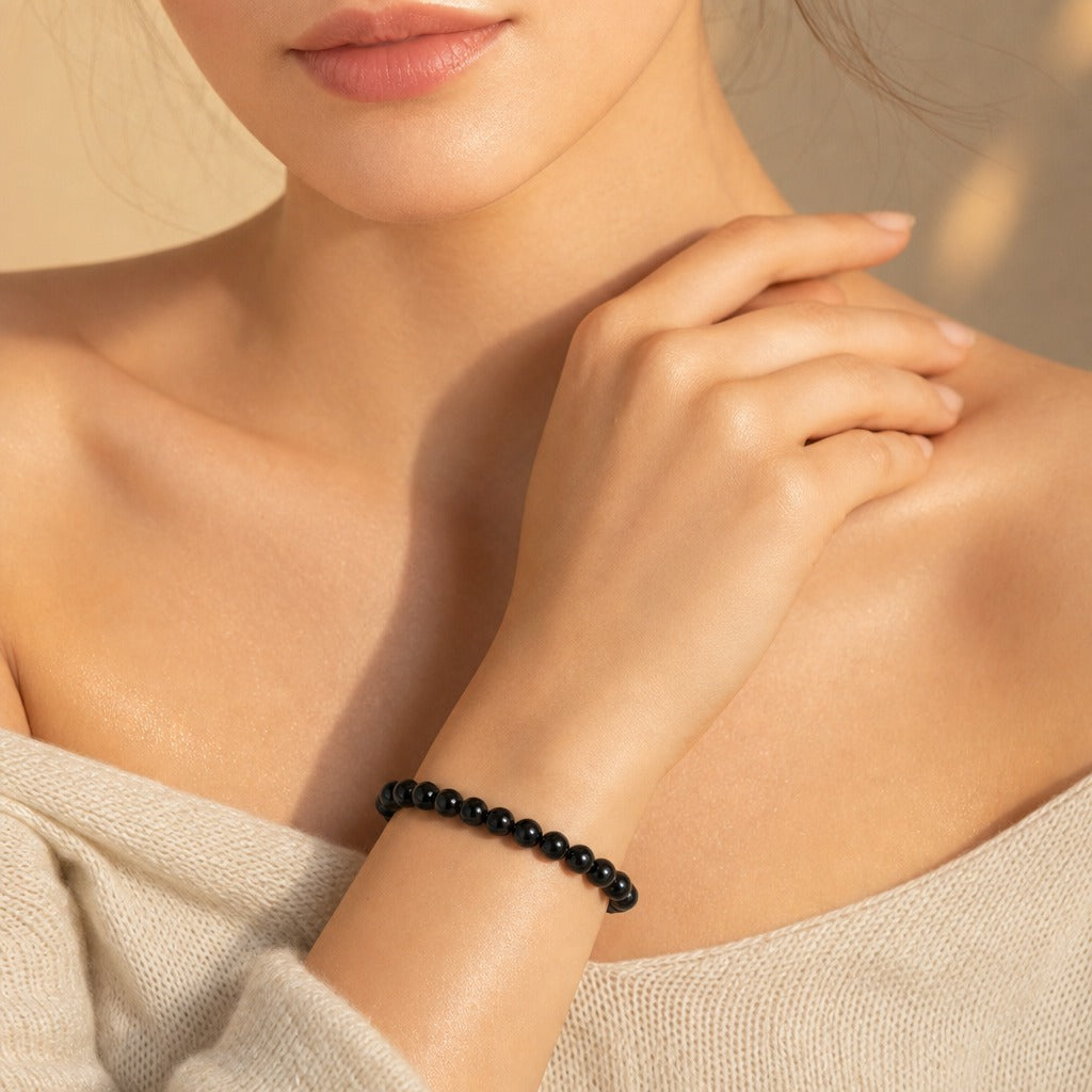 Onyx Bead Bracelet