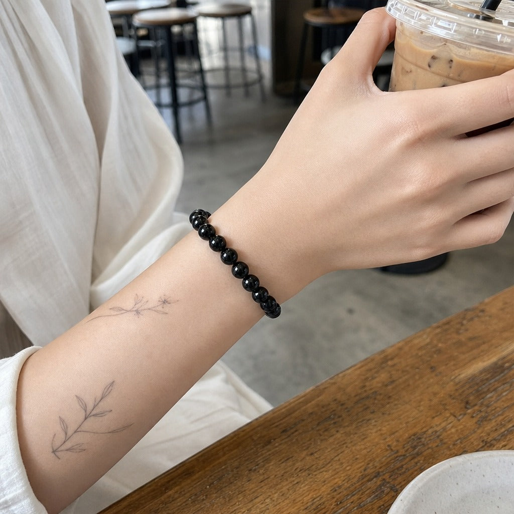 Onyx Bead Bracelet