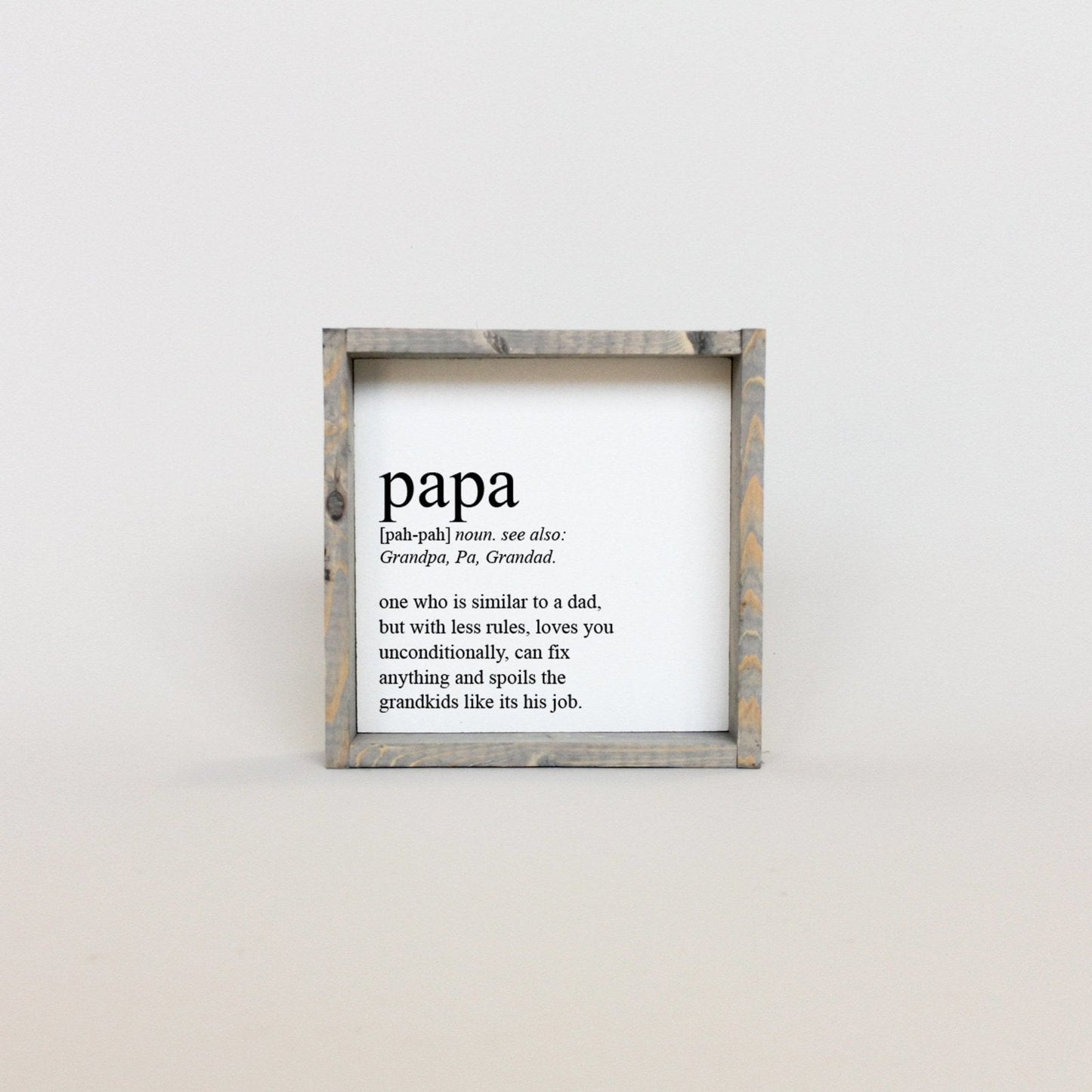 Papa Definition Wood Sign– Grandfather Gift Wall Art - AURABAGS SHOP