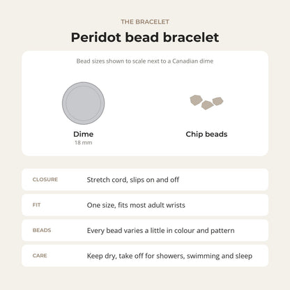 Peridot Chip Bracelet