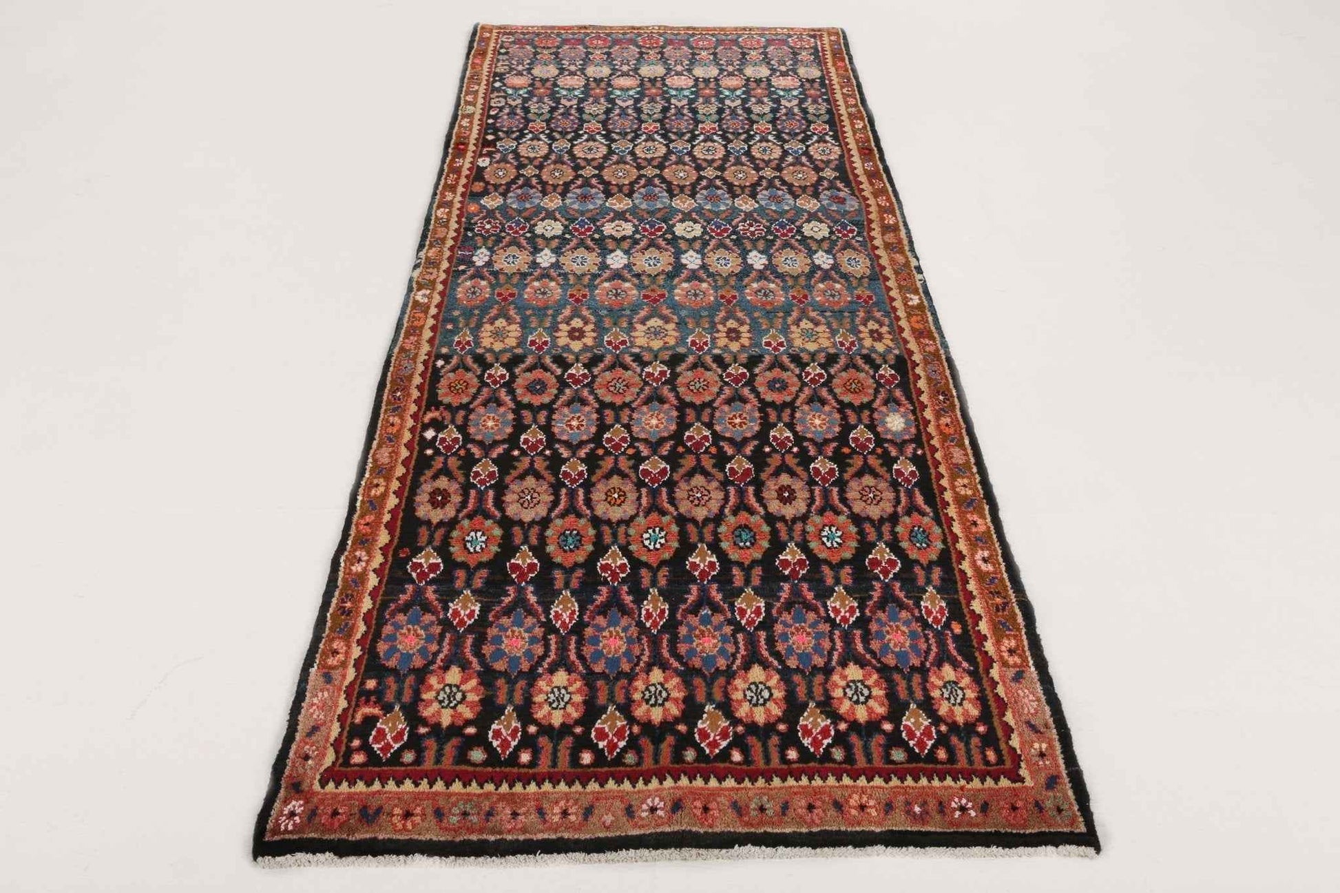 Persian Hamadan Runner Rug | 3' 9" x 9' 2"