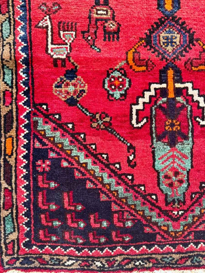 Persian Hamedan Runner Rug | 2' 4" x 9' 2"