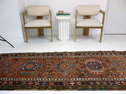 Persian Karaja Runner Rug | 3' 4" x 11' 10"
