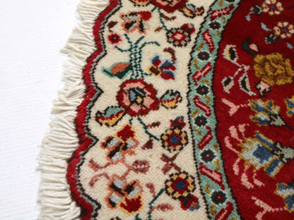 Persian Tabriz Round Rug | 3' 1"