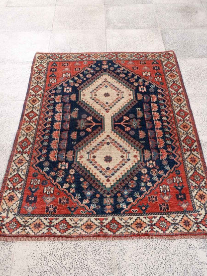 Persian Yalameh Rug | 3' 1” x 4' 6"