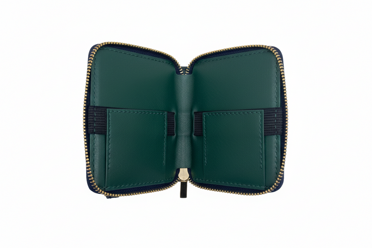 Porte-cartes en cuir Maylia, Dark Green