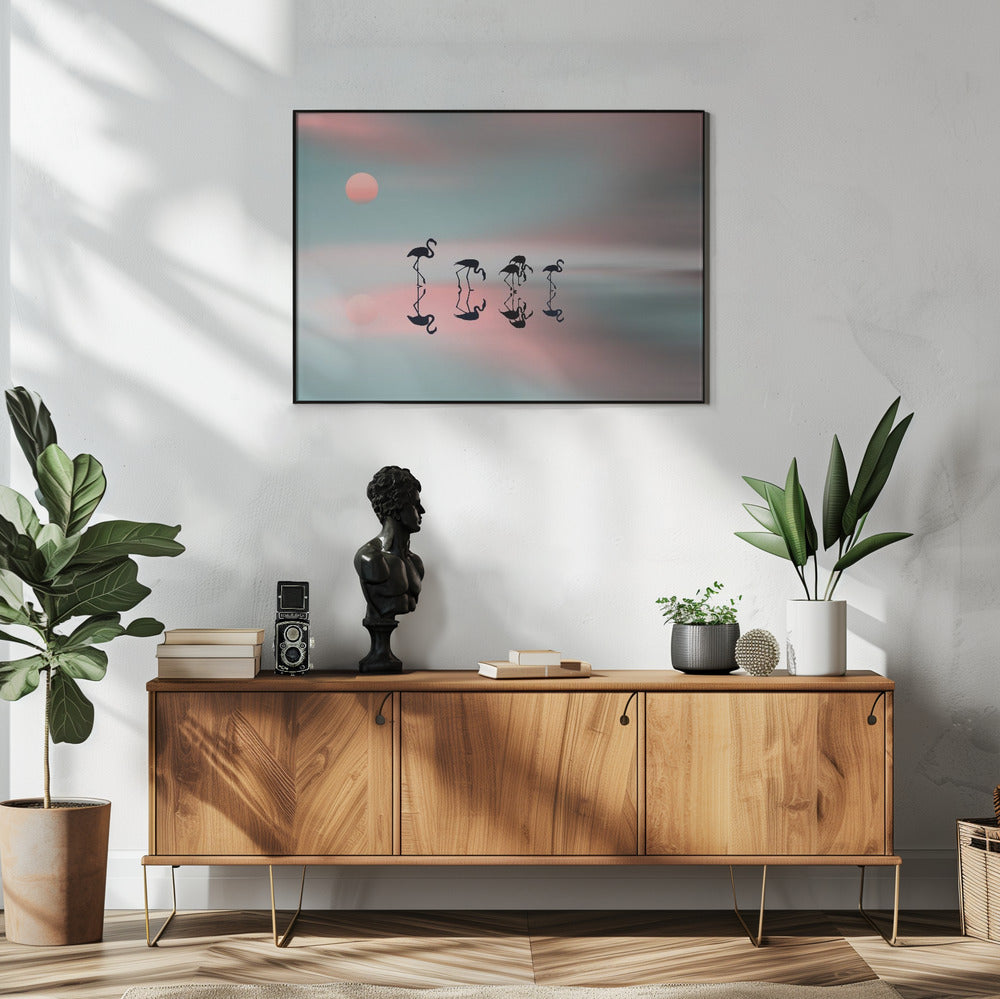 Wal Art Family flamingos.