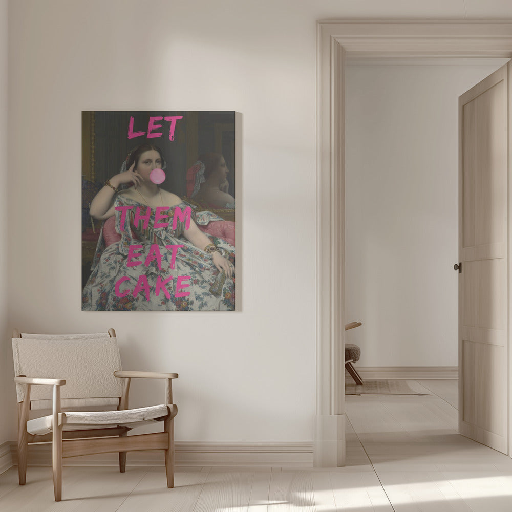 Wandbild Let Them Eat Cake, Bubble Gum Vintage Porträt