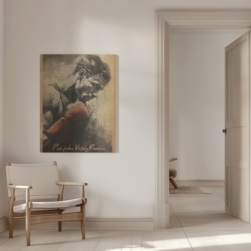 Wandkunst Schmerz vergeht, der Sieg bleibt