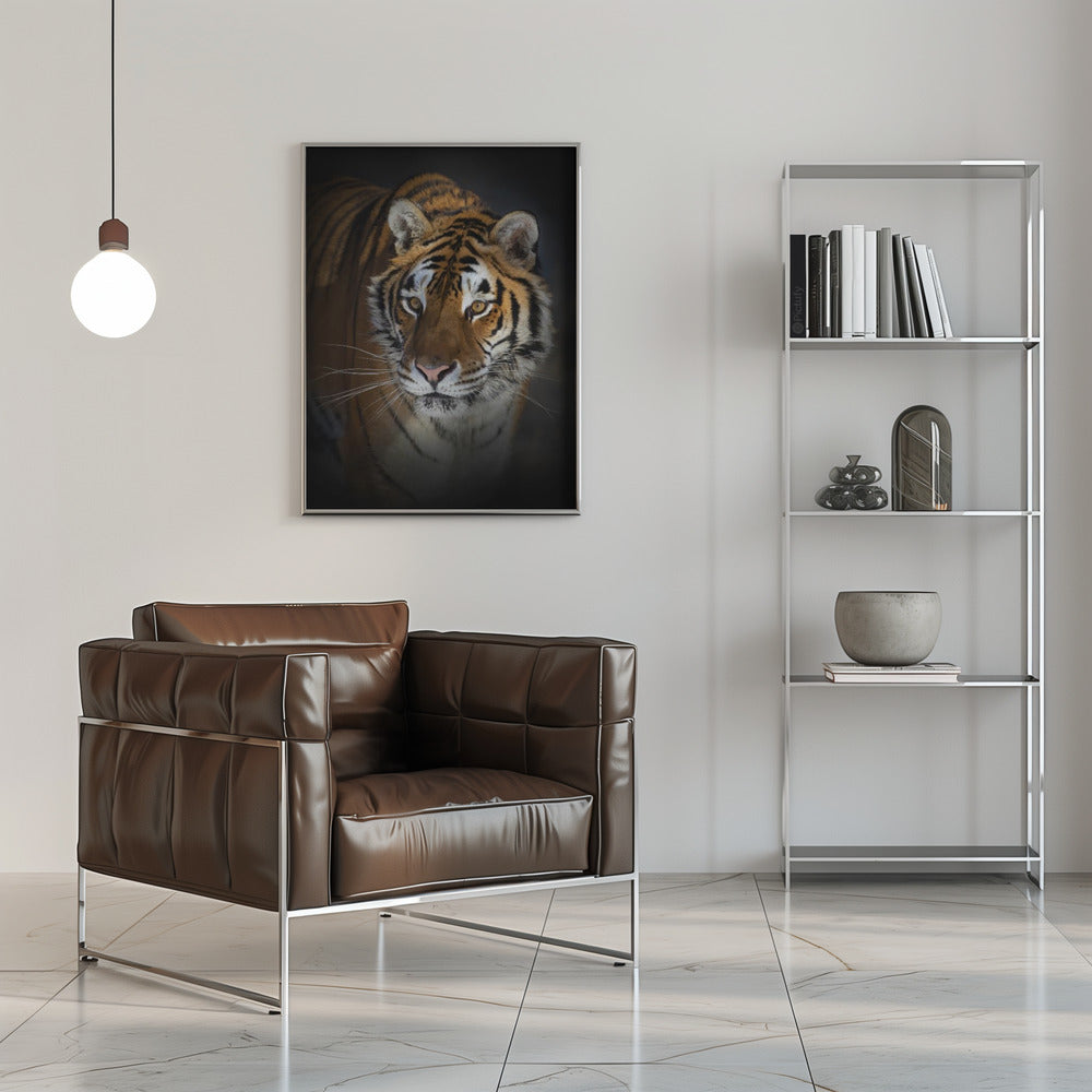 Wandbild Portrait eines Sibirischen Tigers