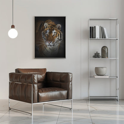 Wandbild Portrait eines Sibirischen Tigers