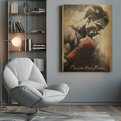 Wandkunst Schmerz vergeht, der Sieg bleibt