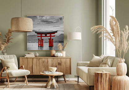Wandkunst Torii des Itsukushima-Schreins auf Miyajima – Farbtonung