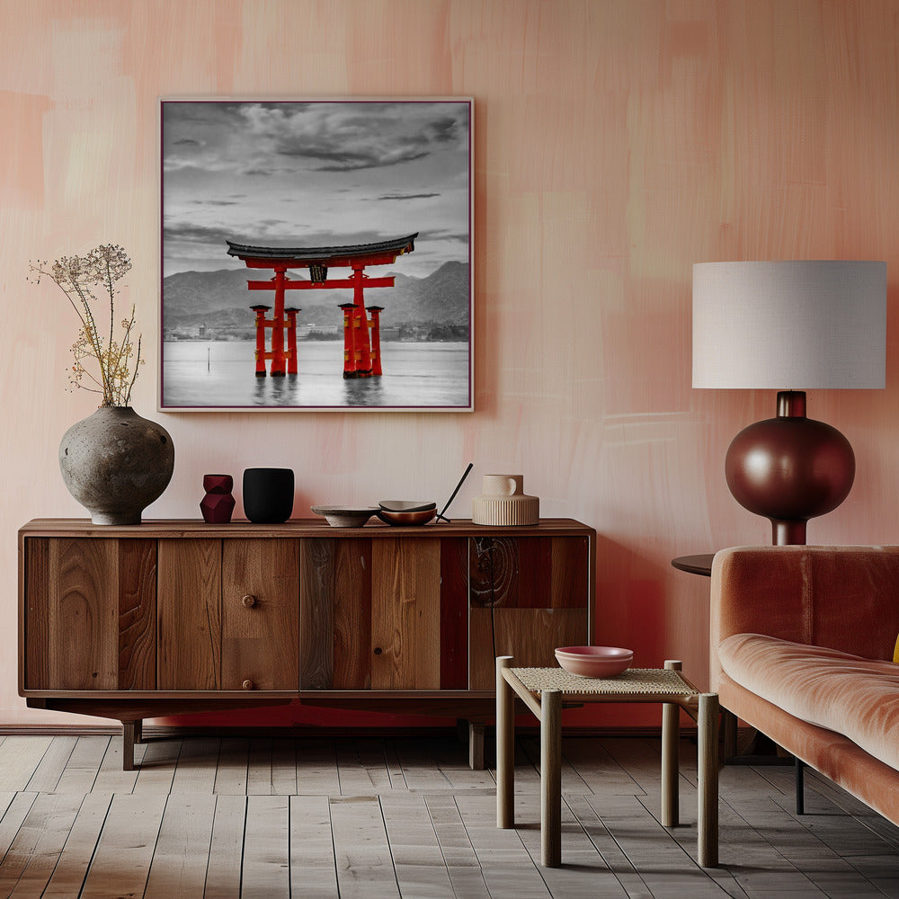 Wandkunst Torii des Itsukushima-Schreins auf Miyajima – Farbtonung
