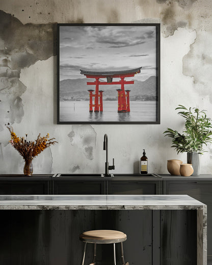 Wandkunst Torii des Itsukushima-Schreins auf Miyajima – Farbtonung