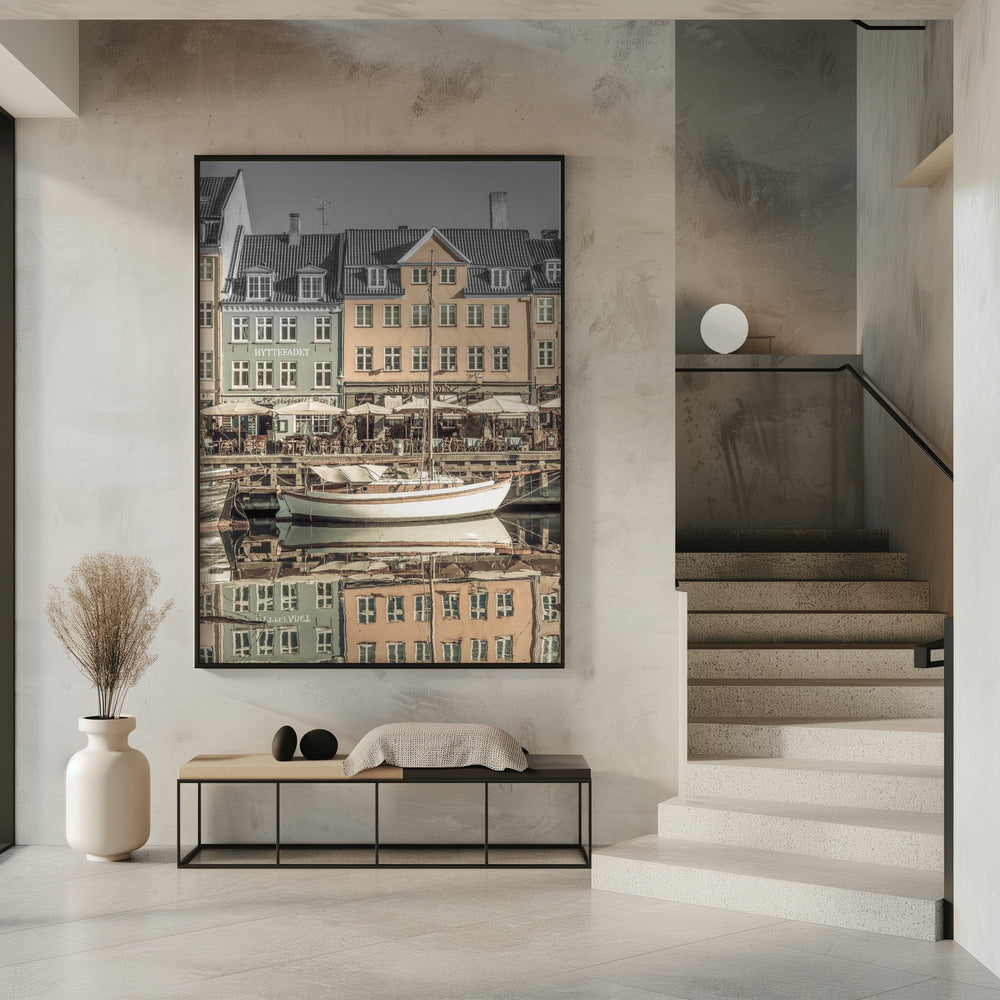 Wandbild KOPENHAGEN VINTAGE Ruhiger Nyhavn