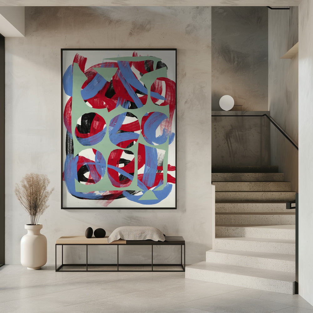 Wall art Dry directional strokes abstract 03