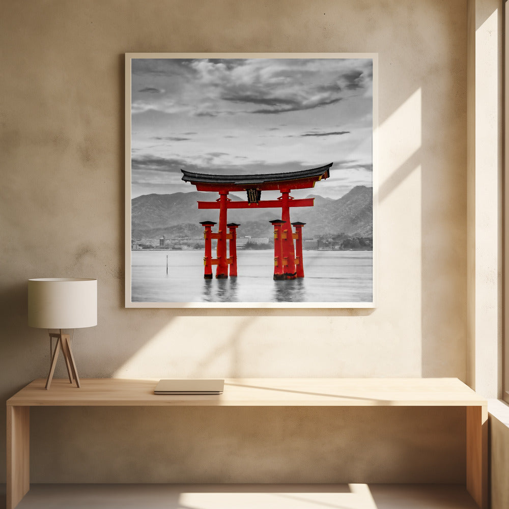 Wandkunst Torii des Itsukushima-Schreins auf Miyajima – Farbtonung