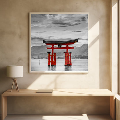 Wandkunst Torii des Itsukushima-Schreins auf Miyajima – Farbtonung