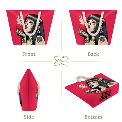 Pink Diesel Hemp rope tote bag