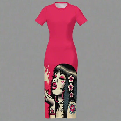 Pink Diesel midi bodycon dress