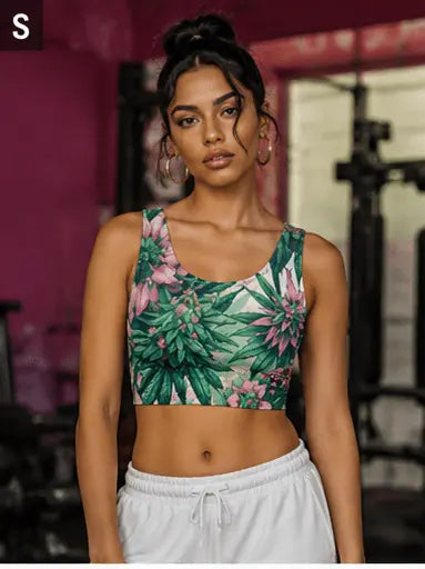 Pink Haze Padded Athletic Crop Tank