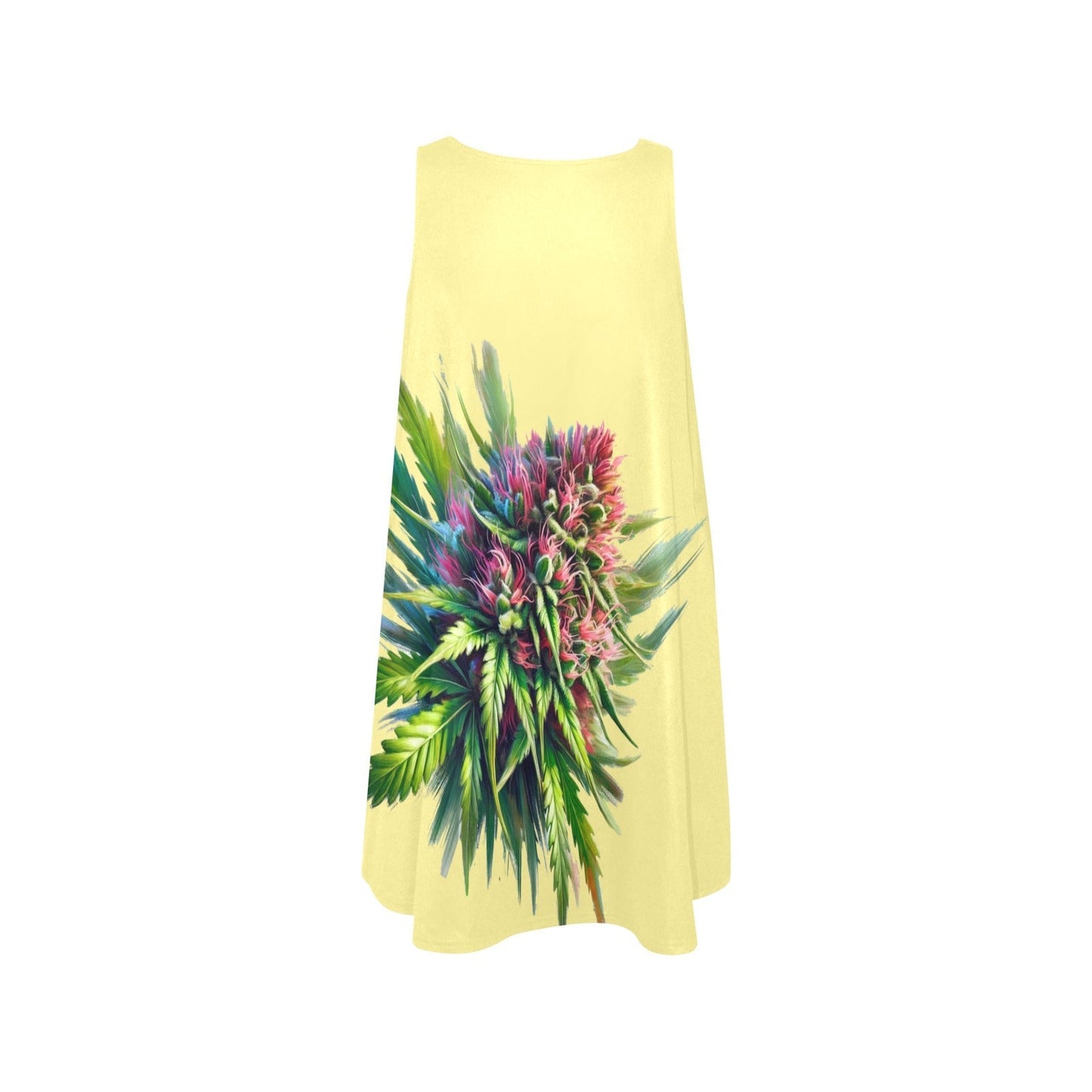 Pink Kush Sleeveless A-Line Pocket Dress