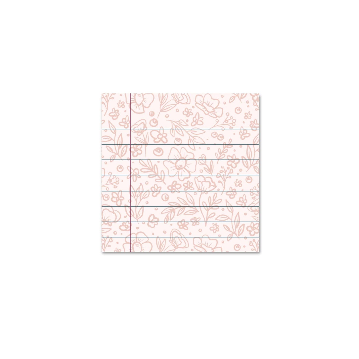 Pink Floral Sticky Notes